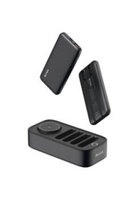 Resim S-link Ip-ds40 4 Adet 10000mah Powerbank Li 15w Kablosuz Şarj Siyah Taşınabilir Şarj İstasyonu Siyah 