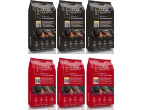 Resim Ecor Tek Kibrit ile Yanan Pratik Mangal Kömürü 1,5 kg x 6 Adet 