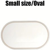 Resim Tongdashop Küçük Oval Yapışkanlı Dayanıklı Paslanmaz Çelik Araç Aynası, Yüksek Çözünürlüklü Makyaj Aynası 