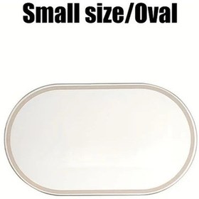 Resim Tongdashop Küçük Oval Yapışkanlı Dayanıklı Paslanmaz Çelik Araç Aynası, Yüksek Çözünürlüklü Makyaj Aynası 