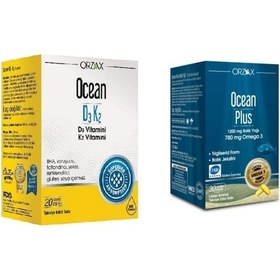 Resim Ocean D3k2 20 Ml Damla+ Ocean Plus 1200 Mg 30 Kapsül Limon Aromalı Balık Yağı 