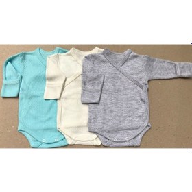 Resim Özdemirli Bebe Özdemirlitekstil Bebelino Çıtçıtlı Badi Kruvaze (3'Lü Paket) (456557325) Çok Renkli 