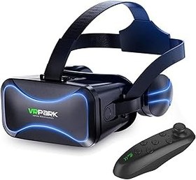 Resim PISOLE Uzaktan Kumandalı VR Kulaklık | Çocuklar için Renkli Görüş VR Gözlükleri | 3D Gözlükler Sanal Gerçeklik Kulaklığı, VR Oyunları ve 3D Filmler için, Telefon Akıllı Telefonlar için öz Bakım Sistemi 