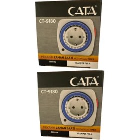 Resim Cata CT-9180 3680W 16 Amper Mekanik Zaman Saati (2 Adet) 