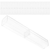 Resim Ganzhoushop Kalemlik Kutusu Modern Şeffaf Kalem Kutusu Ev Ofis Okul Kırtasiye Organizasyonu İçin 20 Adetşeffaf 