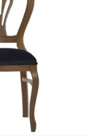 Resim Sandalye 19768 Zus031 Oyma Çizgi Model Kayın Klasik Babyfac Kumaş parlak Kahverng 
