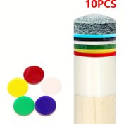 Resim 10 Adet Kırmızı Akrilik Bilardo Sopa Ucu Koruyucuları - Güçlendirilmiş Bilardo Sopası Koruma için Dayanıklı Conta Pedleri 