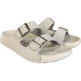 Resim United Colors Of Benetton Çift Bantlı Anatomik Bayan Terlik Gri 