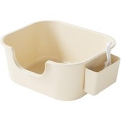 Resim Homyl Kedi Kumu Kutuları Pet Sürgü Anti Sıçrama Yarı Beyaz 