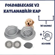 Resim FoldableCase v2 Katlanabilir İkili Mama Su Kabı 
