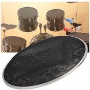 Resim Wezone 10 İnç Çift Katlı Nilon Ağı Sessizleştiren Siyah Davul Derisi, Evde Pratik İçin Ses Giderici, Dayanıklı Ve Gerçek Vuruş Hissi 