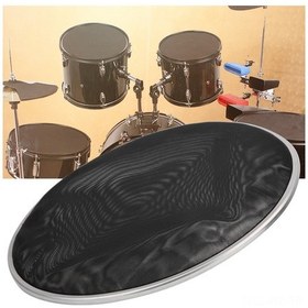 Resim Wezone 10 İnç Çift Katlı Nilon Ağı Sessizleştiren Siyah Davul Derisi, Evde Pratik İçin Ses Giderici, Dayanıklı Ve Gerçek Vuruş Hissi 