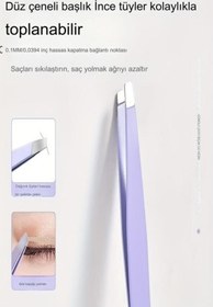 Resim Xolo Akustik Cımbız Serisi Renkli Çelik Cımbız Kalın Kesik Uçlu Yan Kıl Tüy Cımbızı XLC520C 