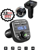 Resim caddeoutlet Pro X8 Araç Fm Transmitter 5.0 Bluetooth Araç Kiti Usb Mp3 Sd Kart Çakmaklık Girişli Araba Uyumlu 