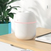 Resim Taşınabilir Mini Ultrasonik Nemlendirici - Sevimli Su Damlası Tasarımı, Nano Sis Ofis Masası ve Ev için, USB Güçlü, Beyaz Pembe Acentli, Sessiz Çalışma, Seyahat Dostu, Bitki Nemlendirici 
