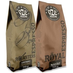 Resim Oze Royal Espresso + Roasters Espresso Kahve 2 x 250 G Moka Pot 