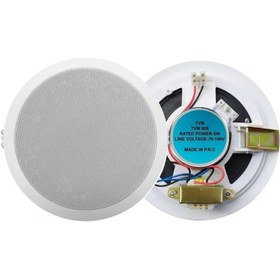 Resim TVM-806 Alçıpan Tavan Hoparlör 16cm 10 Watt Trafolu Beyaz 