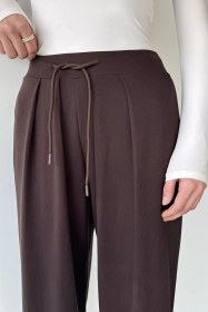 Resim Cepli Şalvar Pantolon Kahve TZL-P-00020966 