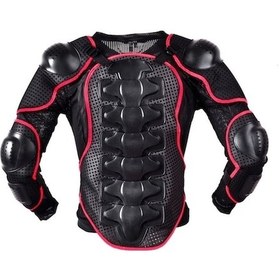 Resim Dm Ghost Racing F060 Motosiklet Koruyucu Elbise Göğüs Dirsek Zırh 3xl Kırmızı-siyah 3XL 