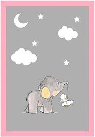 Resim Carmine Carpet(577) Dijital Baskılı Dekoratif Yıkanabilir Kaymaz Taban Çocuk Halısı pembe.jpg 80 x 200 