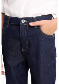 Resim Defacto Erkek Çocuk Straight Fit Düz Paça Jean Polar Astarlı Pantolon F4296a825wnnm34 Mavi 