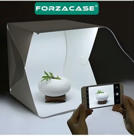 Resim Forzacase FC629 Profesyonel Işıklı Ürün Fotoğraf Çekim Standı 20x20 Cm 