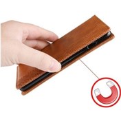 Resim Wondernest Yuvaları Yatay Xiaomi Ve Tutucu Toka Klasik Redmi Manyetik Kılıf Kart Horse Fotoğraf Doku Deri 