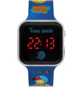 Resim Miniflak Kral Şakir Lisanslı Ks8001 Mavi Square Led Çocuk Saati Siyah 
