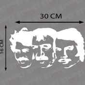 Resim STİCKERCI BEY Babalar Kuşağı Beyaz Sticker Folyo Baskı Kaplama Etiketi Modifiye Ve Aksesuar Malzemesi 