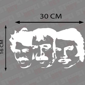 Resim STİCKERCI BEY Babalar Kuşağı Beyaz Sticker Folyo Baskı Kaplama Etiketi Modifiye Ve Aksesuar Malzemesi 