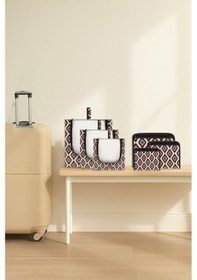 Resim Morbebe 6'lı Bej Valiz Düzenleyici I Bavul Içi Organizer Set I Seyahat Hurcu Xxxxx Bej 