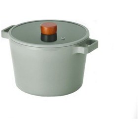 Resim NEOFLAM Fika Alüminyum Döküm 6 Parça Gri Cam Kapaklı Tencere Seti 