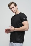 Resim Oksit Cappi Mikro Polyester Slim Fit Performans Antrenman Sporcu Erkek Tshirt 