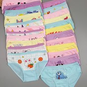 Resim 12 Adet Rastgele Paket Kız Çocukları İçin Yumuşak Karakterli Hayvan Desenli Rahat Esnek İç Çamaşırı - Konforlu Çocuk Lingerie 