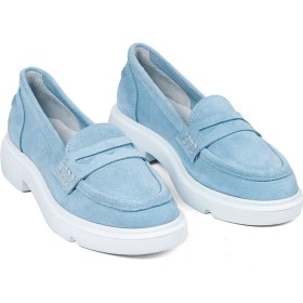 Resim Bestello Bağcıksız Poli Loafer 101-226505-01 Kadın Ayakkabı Mavı Suet 