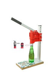 Resim moontime alaçatı Soda Gazoz Şişesi Kapağı Kapatma Makinesi ve 200 Kapak Hediyeli 