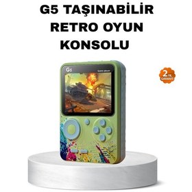 Resim G5 Retro Oyun Konsolu 500 Klasik Oyunlu 3 İnç Hd Ekran Ve Tv Bağlantılı 