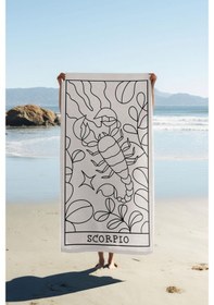 Resim Dijital Baskı Plaj Deniz Havlusu Akrep Burcu Desenli Peştamal Hvl0042 Renkli 