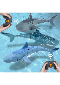 Resim Akıllı Rc Köpekbalığı Balina Sprey Su Komik Oyuncak Uzaktan Kumandalı Tekne Rc Spot Whale 
