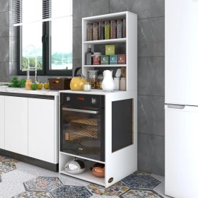 Resim Kenzlife ankastre fırın dolabı ismihan byz 165*60*56 mutfak raflı 