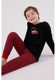 Resim Arnetta Erkek Çocuk Siyah Pijama Takımı 5274-48535 Siyah 