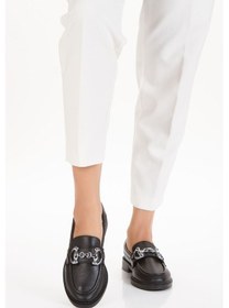 Resim Dakota Kadın Loafer Makosen Casual Tokalı Günlük Ayakkabı Siyah 