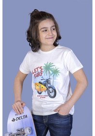 Resim Toontoy Kids Toontoy Erkek Çocuk Motorsiklet Baskılı Tişört Ekru 