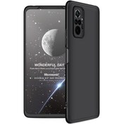 Resim Microsonic Xiaomi Redmi Note 10 Pro Kılıf Double Dip 360 Protective Siyah 
