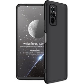 Resim Microsonic Xiaomi Redmi Note 10 Pro Kılıf Double Dip 360 Protective Siyah 