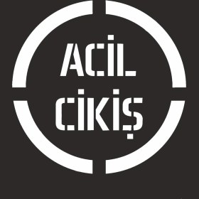 Resim İsg Tabelam 50x50cm/Kompozit/Acil Çıkış Boyama Şablonu 