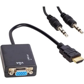 Resim Powermaster HDMI'dan VGA'ya Ses Desteğiyle Dönüştürücü 1 Port 32015 Model Siyah 