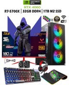 Resim Apphirex TC64 R7 5700X 32 GB 1 TB M.2 SSD RTX4060 8 GB 24'' W10P Masaüstü Oyuncu Bilgisayarı 