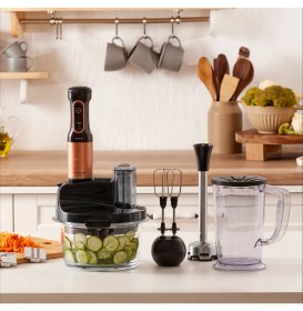 Resim Karaca 6 Bıçaklı Cam Mutfak Robotu Uzun Blender Ayaklı 2500W Turbolu Güçlü Motor, Çırpma, Dilimleme, Doğrama, Blender, Karıştırma, Onerous Mutfak Tartısı Hediye 