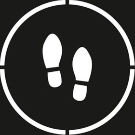 Resim Boyama Şablonu Ayak İzi Alüminyum 50x50cm 
